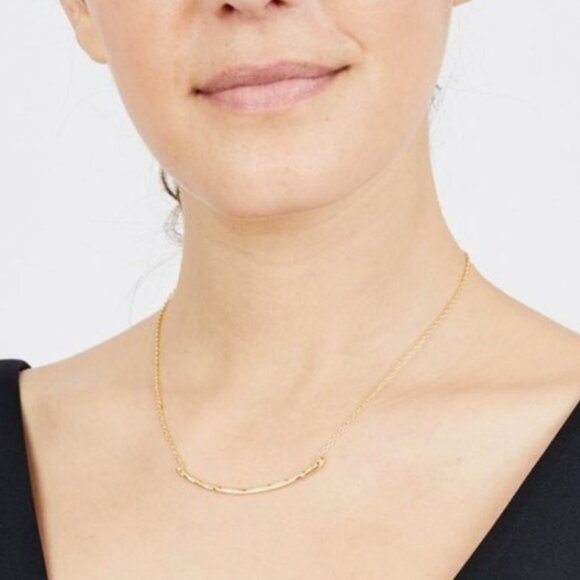 Fine Gold Necklace with Gold Bar - Picture 1 of 6